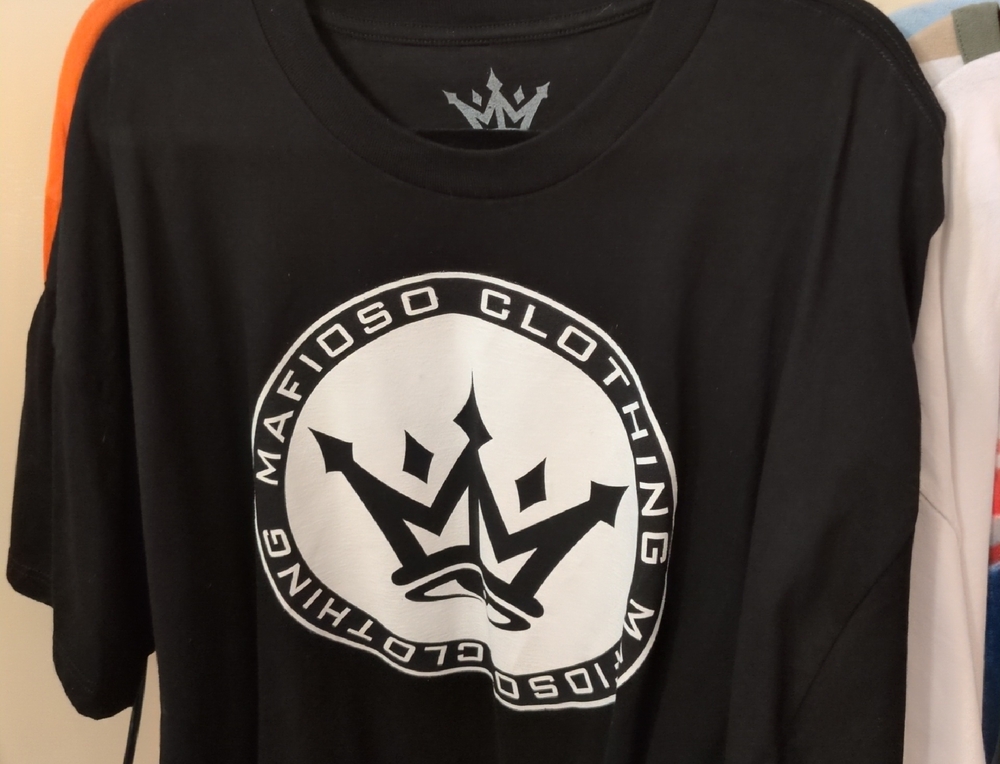 Black T-Shirt with Crown and Eye Graphic